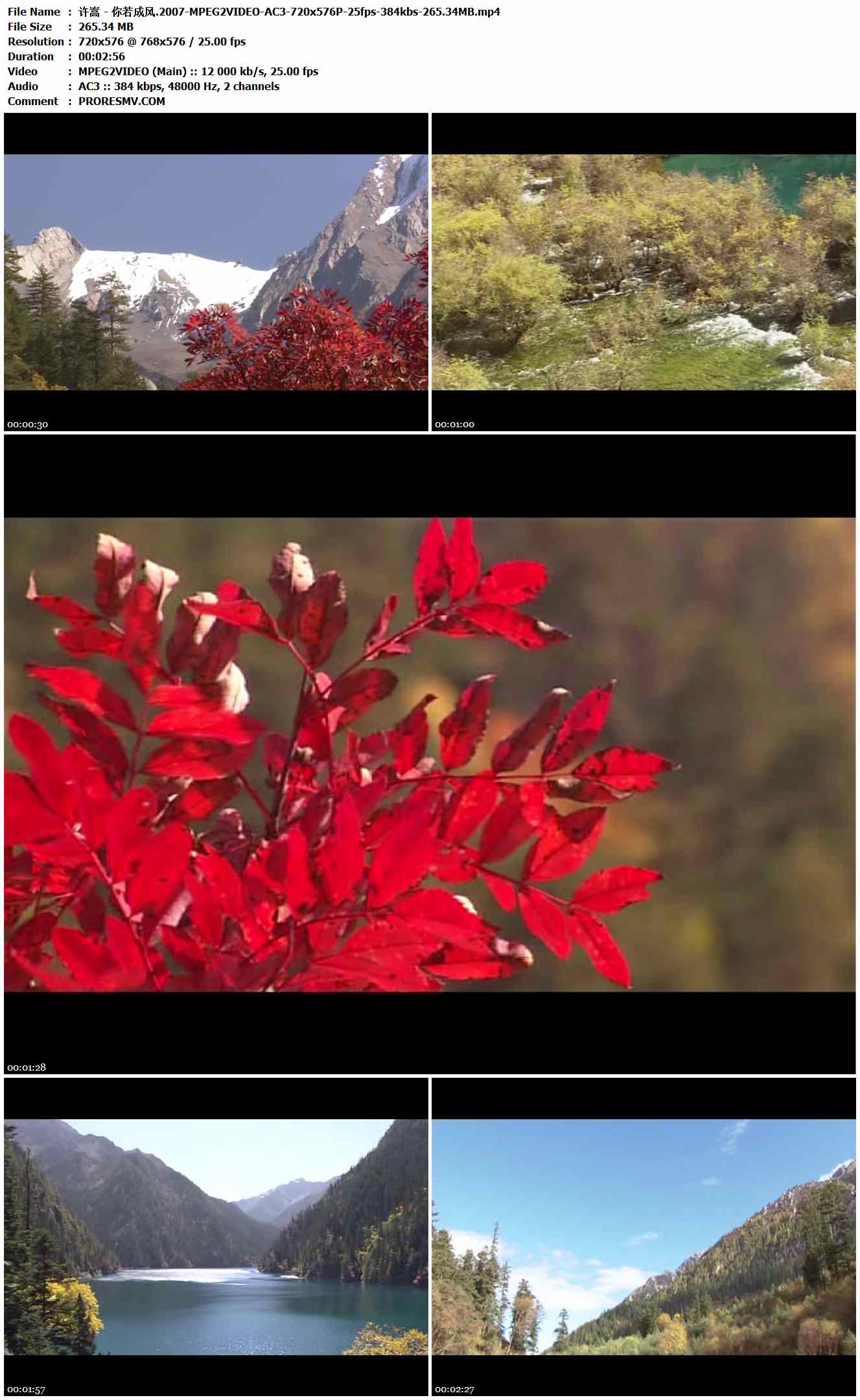 许嵩 - 你若成风.2007-MPEG2VIDEO-AC3-720x576P-25fps-384kbs-265.34MB官方MV_高清MV